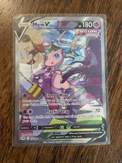 Pokemon Mew v 2021 SWSH Fusion Strike Alt Full Art Ultra Rare Card #251/264 - Image 1