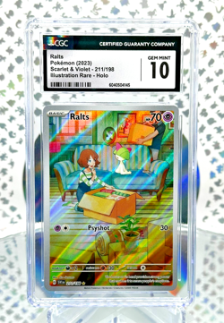CGC 10 Ralts 211 Scarlet & Violet Base Set Secret Illustration Rare Pokemon Card - Image 1