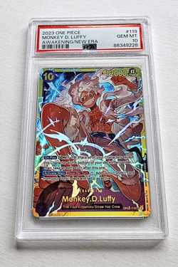 Monkey D Luffy OP05 PSA 10 SEC Secret Rare One Piece Card Game 2023 OP05-119 - Image 1