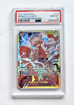 Monkey D Luffy OP05 PSA 10 SEC Secret Rare One Piece Card Game 2023 OP05-119 - Image 2