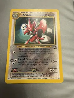 Pokemon TCG Scizor Black Star Promo Card Number 33 - Image 1