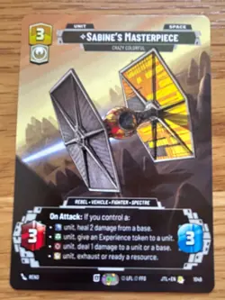 STAR WARS UNLIMITED TCG JUMP TO LIGHTSPEED: PRESTIGE CARD: SABINE'S MASTERPIECE - Image 1