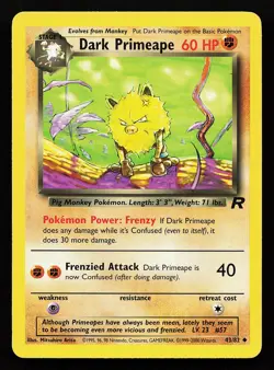 Dark Primeape 43/82 Uncommon Team Rocket Pokemon Card - Image 1