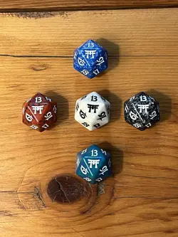 MTG Champions of Kamigawa Spindown Dice Die FULL SET! Red White Black Blue Green - Image 1