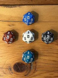 MTG Champions of Kamigawa Spindown Dice Die FULL SET! Red White Black Blue Green - Image 4
