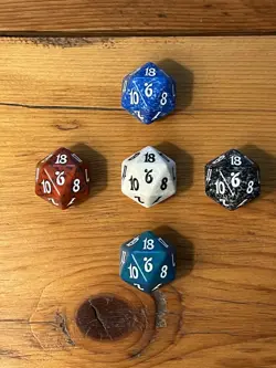 MTG Champions of Kamigawa Spindown Dice Die FULL SET! Red White Black Blue Green - Image 5