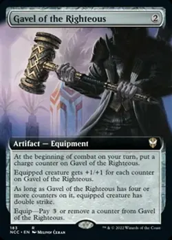 Mint/Near-Mint, English - 1 x MTG Gavel of the Righteous - Extended Art Commande - Image 1