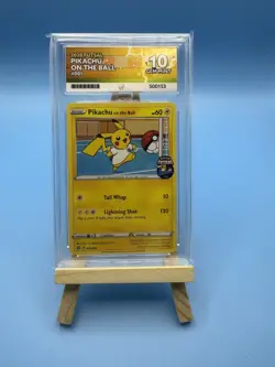 Pikachu on the Ball 001/005 Ace 10 Futsal Promo 2020 Pokemon TCG Gem Mint - Image 1