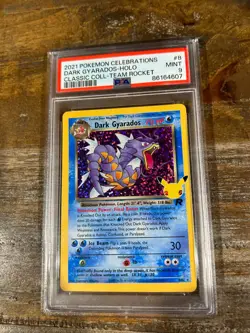 POKEMON 2021 Celebrations Classic Coll Rocket DARK GYARADOS Holo #8 PSA 9 Mint - Image 1