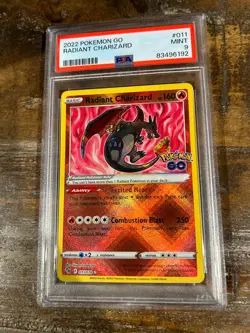 POKEMON 2022 GO RADIANT CHARIZARD #011 PSA 9 Mint RARE 5 - Image 1