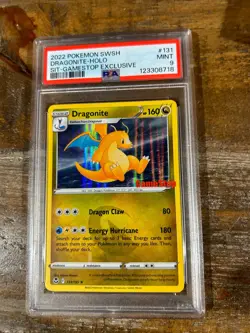 POKEMON 2022 Gamestop Exclusive DRAGONITE Holo #131 PSA 9 Mint RARE - Image 1
