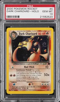 2000 POKEMON ROCKET #4 DARK CHARIZARD-HOLO PSA 10 - Image 1