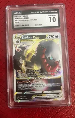 Pokemon TCG CGC 10 Darkrai VSTAR 99/189 Astral Radiance - Image 1