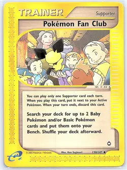 Pokemon Fan Club Uncommon Aquapolis 130/147 LP Pokemon TCG - Image 1
