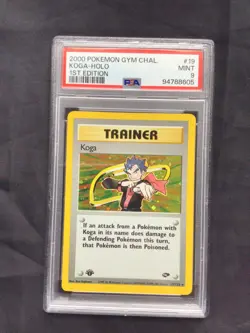 Pokemon: Gym Challenge 1st Edition Rare Holo: Koga 19/132 PSA 9 - Image 1