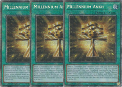 3x Yu-Gi-Oh! Millennium Ankh MP25-EN011 Starlight Rare Playset - Image 1