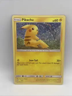 Pokemon Pikachu TCG Holo Promo Card 6/12 McDonald's Promos - Image 1