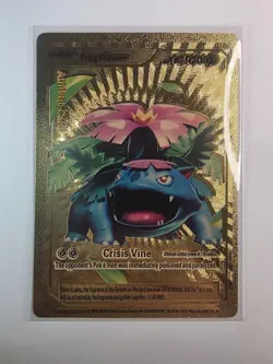 Gold Foil Frog Flower Custom Display Card 147820HP Near Mint Pokemon Card - Image 1