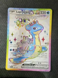LAPRAS EX - 158/142 - STELLAR CROWN - ULTRA RARE - POKEMON CARD - Image 1