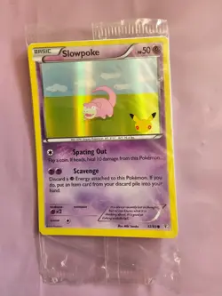 Pokemon Promo XY Generations 20th Anniversary Slowpoke #32/83 Holo Card SEALED - Image 1