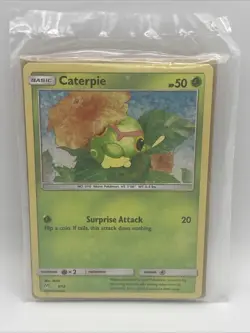 McDonald's 2019 Pokemon TCG Promo Holo Card Caterpie 1/12 Sealed - Image 1