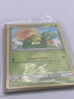 McDonald's 2019 Pokemon TCG Promo Holo Card Caterpie 1/12 Sealed - Image 2
