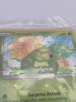 McDonald's 2019 Pokemon TCG Promo Holo Card Caterpie 1/12 Sealed - Image 3
