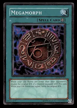 MEGAMORPH DB1-EN037 SUPER RARE YUGIOH TCG NM-LP Card - Image 1