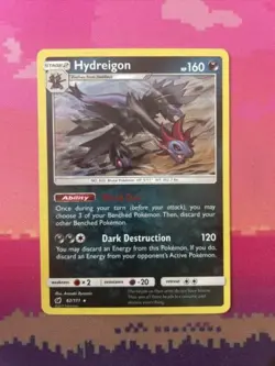 Pokemon Card Hydreigon Crimson Invasion Cracked Ice Holo Rare 62/111 Near Mint - Image 1