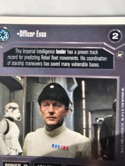 Star Wars Custom Card Game Officer Evax A New Hope 1996 Decipher SWCCG - Image 2