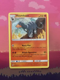 Pokemon Card Houndoom Lost Thunder Rare 46/214 Near Mint - Image 1