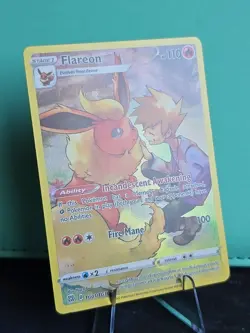Pokemon 2022 Flareon TG01/TG30 Trainer Gallery Brilliant Stars Card NM - Image 2
