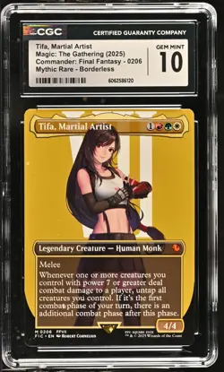 TIFA, MARTIAL ARTIST Final Fantasy Borderless Mythic CGC 10 MTG - Image 1