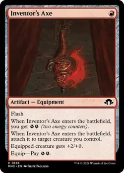 Inventor's Axe -Foil Light Play MTG Modern Horizons 3 - Image 1