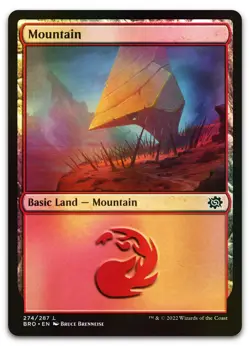 Mountain (274) #274 (Foil) (NM) Brothers' War BRO Magic MTG - Image 1