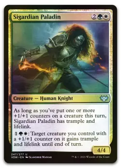 Sigardian Paladin #247 (Foil) (NM) Crimson Vow VOW Magic MTG - Image 1
