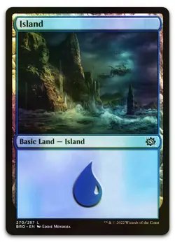 Island (270) #270 (Foil) (NM) Brothers' War BRO Magic MTG - Image 1
