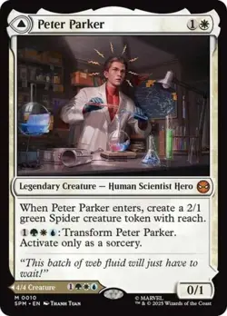 Peter Parker -Foil Near Mint MTG Marvel's Spider-Man - Image 1