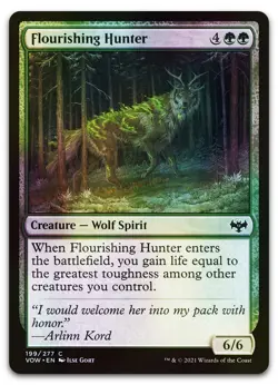Flourishing Hunter #199 (Foil) (NM) Crimson Vow VOW Magic MTG - Image 1