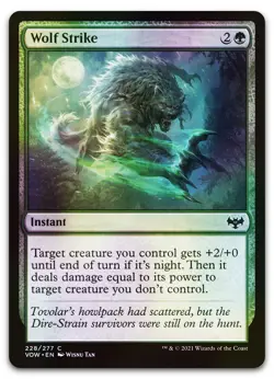 Wolf Strike #228 (Foil) (NM) Crimson Vow VOW Magic MTG - Image 1