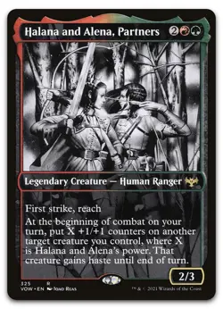 Halana and Alena, Partners (Showcase) #325 (NM) Crimson Vow VOW Magic MTG - Image 1