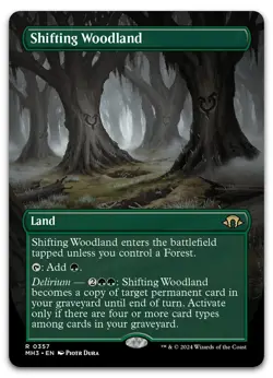 Shifting Woodland (Borderless) #357 (NM) Modern Horizons 3 MH3 Magic MTG - Image 1