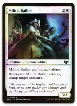Militia Rallier #24 (Foil) (NM) Crimson Vow VOW Magic MTG - Image 1