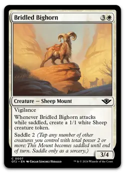 Bridled Bighorn #7 (NM) Thunder Junction OTJ Magic MTG - Image 1