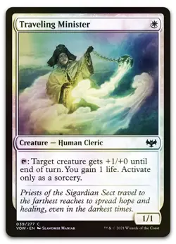 Traveling Minister #39 (Foil) (NM) Crimson Vow VOW Magic MTG - Image 1