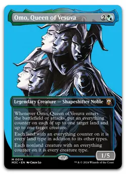 Omo, Queen of Vesuva (Borderless) #14 (NM) Modern Horizons 3 M3C Magic MTG - Image 1