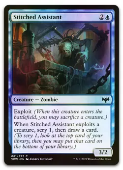 Stitched Assistant #81 (Foil) (NM) Crimson Vow VOW Magic MTG - Image 1