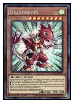 Yugioh Dragonroid BROL-EN011 Secret Rare Brothers of Legend LP - Image 1