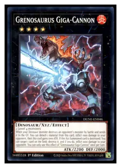 Yugioh Grenosaurus Giga-Cannon DUNE-EN046 Duelist Nexus LP - Image 1