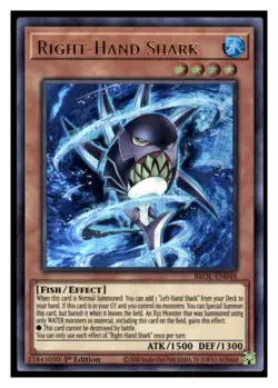 Yugioh Right-Hand Shark BROL-EN048 Ultra Rare Brothers of Legend LP - Image 1